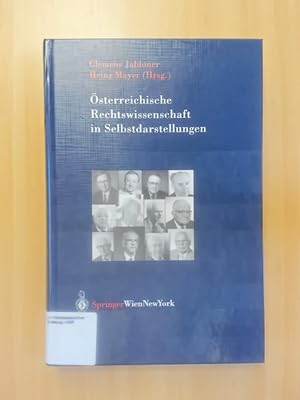 Seller image for sterreichische Rechtswissenschaft in Selbstdarstellungen. for sale by avelibro OHG