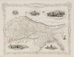 Seller image for Northern India - Including the Presidency of Calcutta. With Vignettes of the Car of Juggernaut, the British Residency, Hyderabad, Hindoos, Ruins at Old Delhi and a Tiger Hunt. With the Seal of the East India Company also. for sale by Inanna Rare Books Ltd.