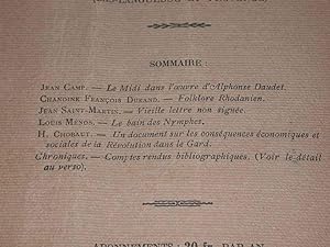 Revue "Nouvelle revue du midi (Bas-Languedoc et Provence)" Février 1924 n° 2 - 1ème année