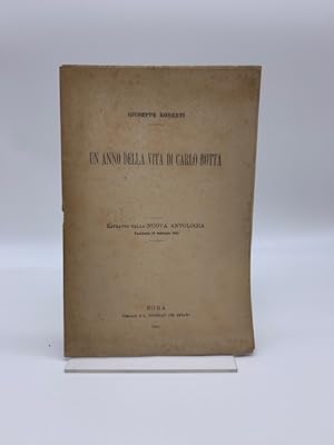 Bild des Verkufers fr Un anno della vita di Carlo Botta zum Verkauf von Coenobium Libreria antiquaria