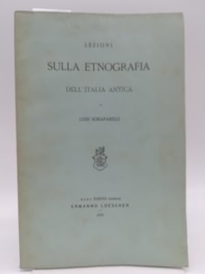 Lezioni sulla etnografia dell'Italia antica