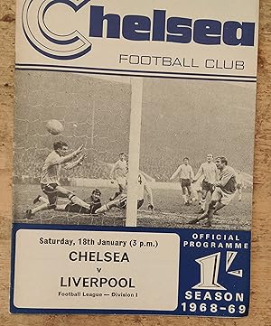 Chelsea versus Liverpool 18th January 1969 Official Programme
