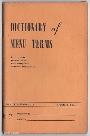 Seller image for Dictionary of Menu Terms [Little Gold Business Books No. 37] for sale by cookbookjj