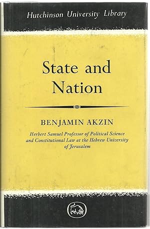 Seller image for State and Nation for sale by Sabra Books