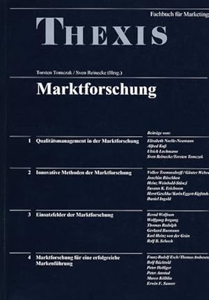 Seller image for Marktforschung. for sale by Antiquariat Thomas Haker GmbH & Co. KG