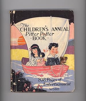 Seller image for The Children's Annual Pitter Patter Book with Activities and Stories, Published by Whitman in 1928, Vintage Nursery Fantasy Tales, Poems, and Picture Puzzles, Collected from the pages of the "Junior Home Magazine" of Chicago for sale by Brothertown Books