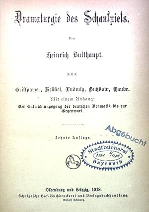 Bild des Verkufers fr Dramaturgie des Schauspiels, Band 3. zum Verkauf von books4less (Versandantiquariat Petra Gros GmbH & Co. KG)