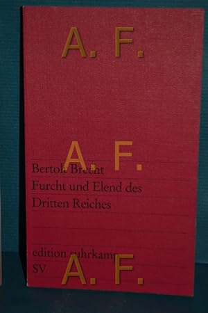 Bild des Verkufers fr Furcht und Elend des Dritten Reiches. [Mitarb. M. Steffin] / Edition Suhrkamp , 392 zum Verkauf von Antiquarische Fundgrube e.U.