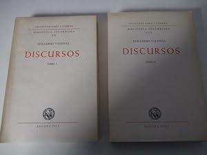 Discursos. (2 Bände / 2 vol. set) (= Biblioteca Colombiana, 7 - 8)
