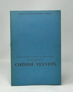 Seller image for Chinese Velvets: a Technical Study for sale by Catron Grant Books