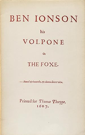 Volpone, or the Foxe
