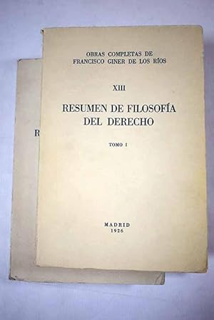 Seller image for Resumen de Filosofa del Derecho for sale by Alcan Libros
