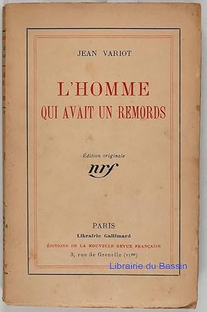 Bild des Verkufers fr L'homme qui avait un remords zum Verkauf von Librairie du Bassin