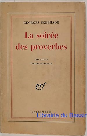 Seller image for La soire des proverbes for sale by Librairie du Bassin