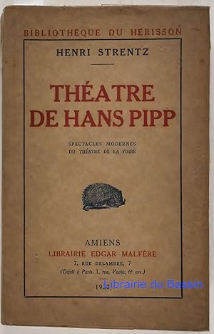 Immagine del venditore per Thtre de Hans Pipp venduto da Librairie du Bassin