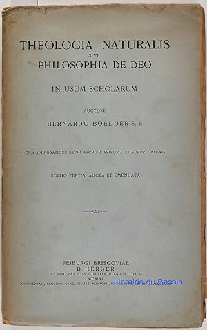 Bild des Verkufers fr Theologia naturalis sive philosophia de Deo in usum Scholarum zum Verkauf von Librairie du Bassin