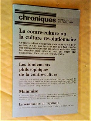 Chroniques, numéro 18 / 19, juin / juillet 1976