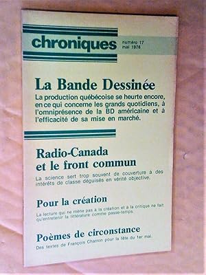 Seller image for Chroniques, numro 17, mai 1976 for sale by Claudine Bouvier