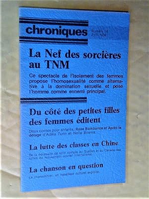Bild des Verkufers fr Chroniques, numro 16, avril 1976 zum Verkauf von Claudine Bouvier