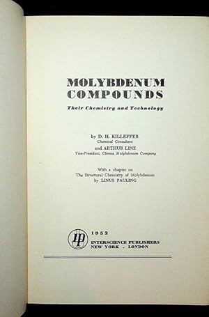 Molybdenum Compounds, Their Chemistry and Technology