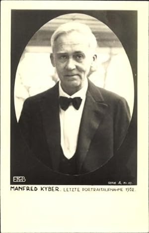 Ansichtskarte / Postkarte Schriftsteller Manfred Kyber, letztes Portrait 1932