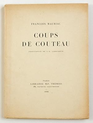 Seller image for Coups de couteau. Frontispice de J.-E. Laboureur for sale by Des livres autour (Julien Mannoni)