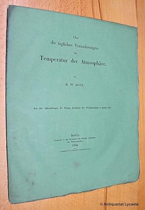 Bild des Verkufers fr ber die tglichen Vernderungen der Temperatur der Atmosphre. zum Verkauf von Antiquariat Lycaste