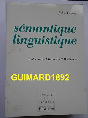 Sémantique linguistique