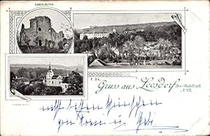 Ansichtskarte / Postkarte Loosdorf Niederösterreich, Hanslburg, Kirche, Panorama