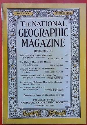 Bild des Verkufers fr The National Geographic Magazine November, 1956. Volume CX, Number five zum Verkauf von biblion2