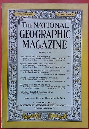 Bild des Verkufers fr The National Geographic Magazine April, 1955. Volume CVII, Number four zum Verkauf von biblion2