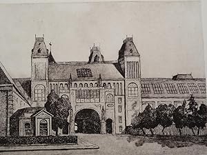 Antique Print-RIJKSMUSEUM-AMSTERDAM-DUTCH ARCHITECTURE-Zetten-1986