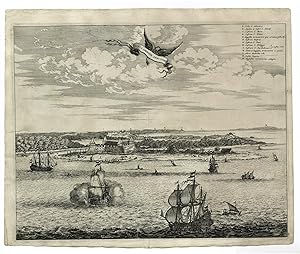 Antique Print-TODOS-SANTOS BAY-SALVADOR DA BAHIA-BRAZIL-SHIPS-Ogilby-1671
