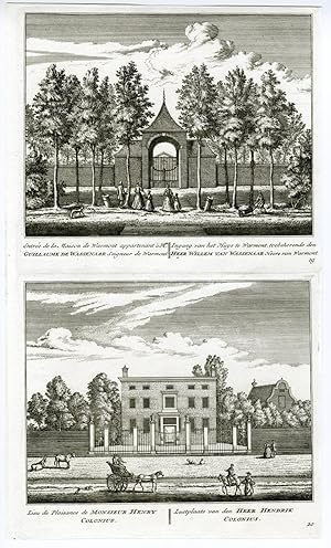 Bild des Verkufers fr Antique Print-HOUSE OF WARMOND-VAN WASSENAAR-COLONIUS-Schenk-Rademaker-1730 zum Verkauf von Pictura Prints, Art & Books