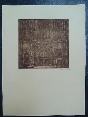 Antique Print-CHURCH-DOOR-CATHEDRAL-ANTWERP-MEDIEVAL.-Henderyckx-1960