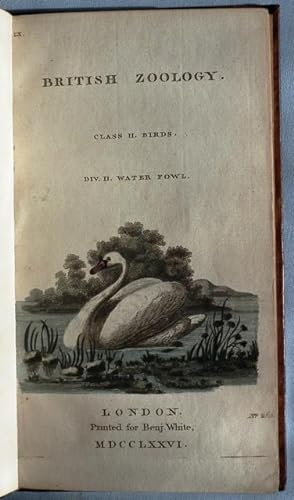 Bild des Verkufers fr British Zoology. Class II. BIRDS. Div. II. WATER FOWL. With an Appendix. zum Verkauf von Patrick Pollak Rare Books ABA ILAB