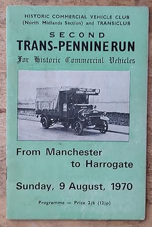 Imagen del vendedor de Second Trans-Pennine Run For Historic Commercial Vehicles From Manchester To Harrogate Sunday, 9th August, 1970 Official Programme a la venta por Shore Books