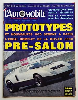 L'AUTOMOBILE n° 280 septembre 1969, Prototypes 1970, Rover 3500