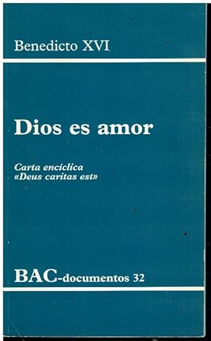 Imagen del vendedor de DIOS ES AMOR. CARTA ENCCLICA " DEUS CARITAS EST". a la venta por angeles sancha libros