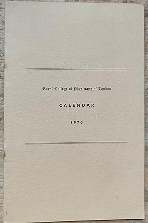 Immagine del venditore per Royal College of Physicians of London Calendar 1970 venduto da Shore Books