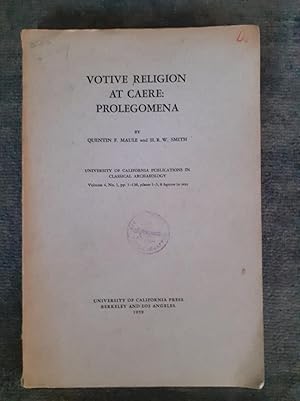 Imagen del vendedor de VOTIVE RELIGION AT CAERE : PROLEGOMENIA. a la venta por Librairie Sainte-Marie