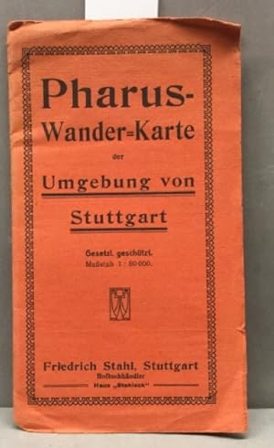 Pharus - Wander-Karte der Umgebung von Stuttgart. Maßstab 1 : 80 000-