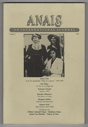 Image du vendeur pour Anais : An International Journal, Volume 1 (1983) mis en vente par Philip Smith, Bookseller