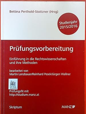 Seller image for Prfungsvorbereitung Einfhrung in die Rechtswissenschaften und ihre Methoden for sale by biblion2
