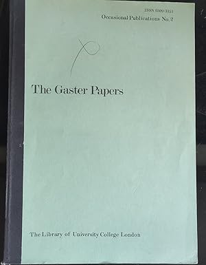 Image du vendeur pour The Gaster Papers (Occasional Publications No.2) mis en vente par Shore Books