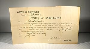 State of New York, County of Saratoga. Notice of Enrollment to Daniel Tucker. Ballston, 6 of July...