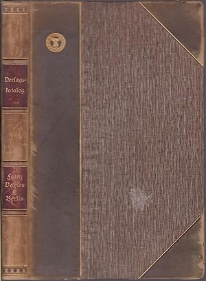 Verlagskatalog von Franz Vahlen in Berlin W9, Linkstraße 16. 1870-1910