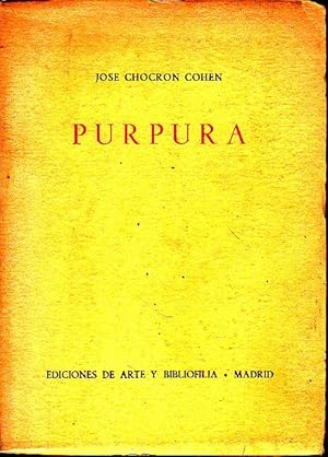 Imagen del vendedor de PURPURA. a la venta por Books Never Die