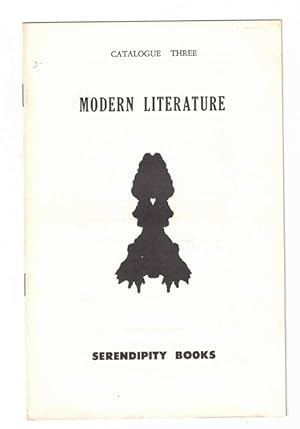 Seller image for Serendipity Books Catalogue Three. Modern Literature for sale by Ken Sanders Rare Books, ABAA