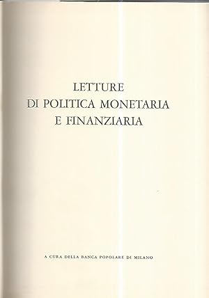 Letture di politica monetaria e finanziaria. Volume 2